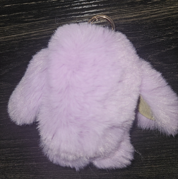 Plush Purple Rabbit Keychain - Picture 3 of 6